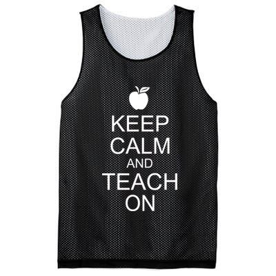 Keep Calm and Teach On Mesh Reversible Basketball Jersey Tank