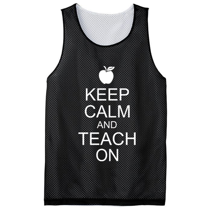 Keep Calm and Teach On Mesh Reversible Basketball Jersey Tank