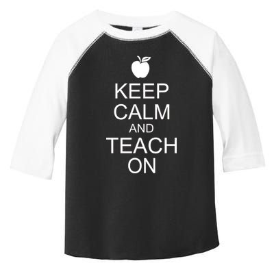 Keep Calm and Teach On Toddler Fine Jersey T-Shirt