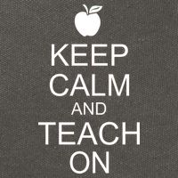 Keep Calm and Teach On Cotton Canvas Backpack