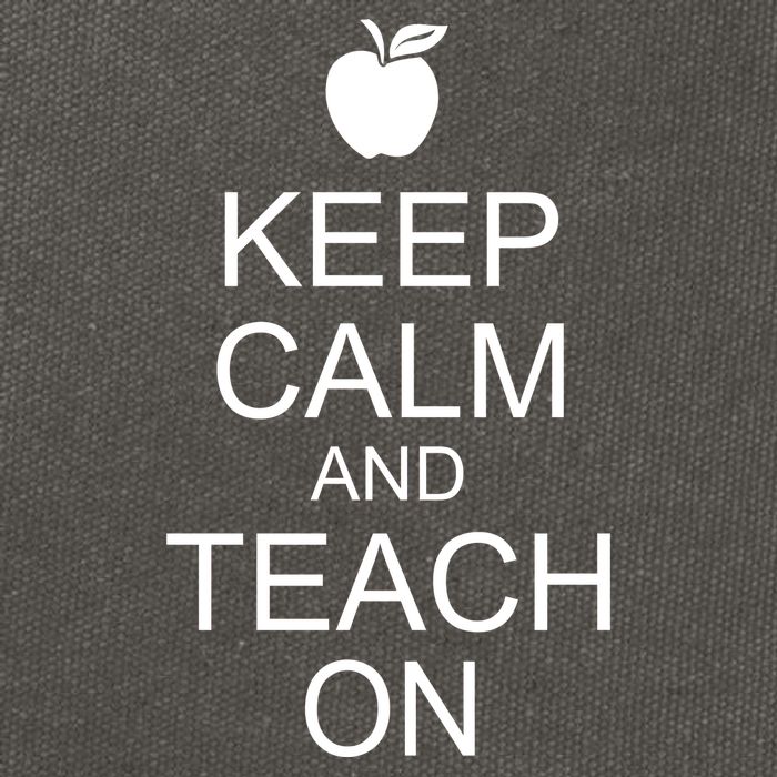 Keep Calm and Teach On Cotton Canvas Backpack