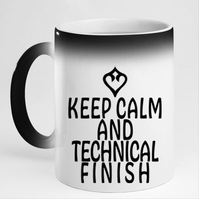 Keep Calm And Technical Finish Dancer FF14 11oz Black Color Changing Mug