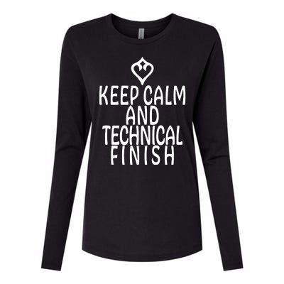 Keep Calm And Technical Finish Dancer FF14 Womens Cotton Relaxed Long Sleeve T-Shirt