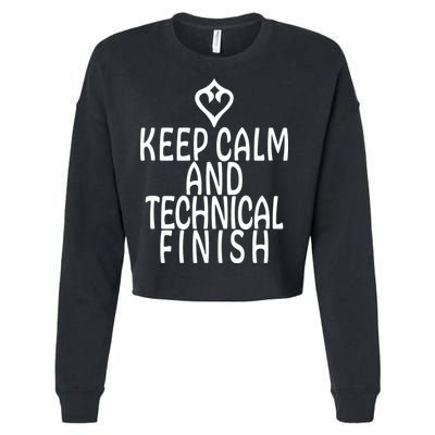 Keep Calm And Technical Finish Dancer FF14 Cropped Pullover Crew