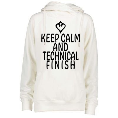 Keep Calm And Technical Finish Dancer FF14 Womens Funnel Neck Pullover Hood