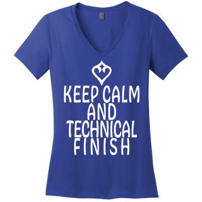 Keep Calm And Technical Finish Dancer FF14 Women's V-Neck T-Shirt