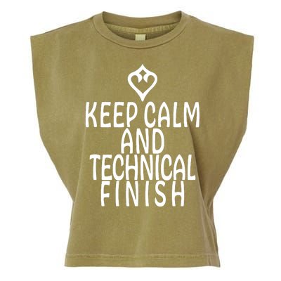 Keep Calm And Technical Finish Dancer FF14 Garment-Dyed Women's Muscle Tee