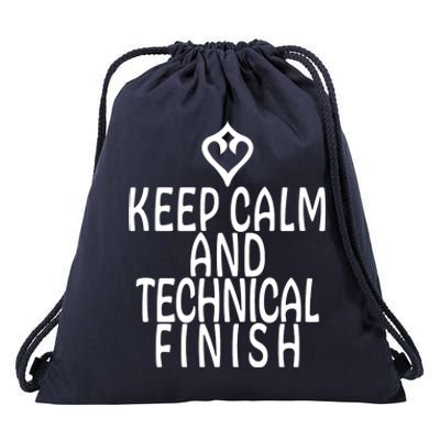 Keep Calm And Technical Finish Dancer FF14 Drawstring Bag