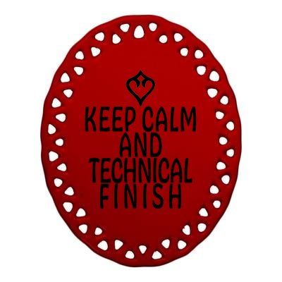 Keep Calm And Technical Finish Dancer FF14 Ceramic Oval Ornament