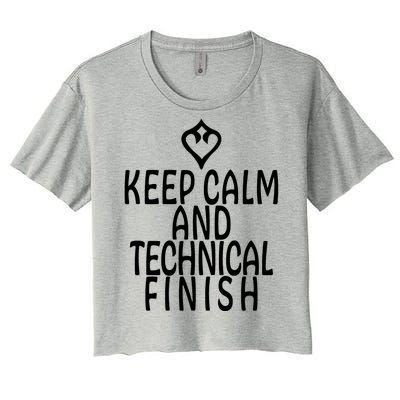 Keep Calm And Technical Finish Dancer FF14 Women's Crop Top Tee