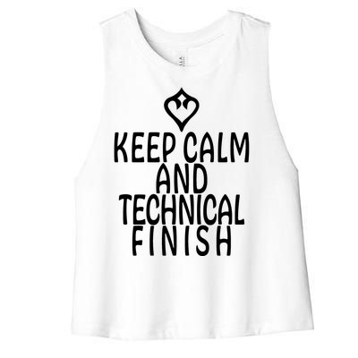 Keep Calm And Technical Finish Dancer FF14 Women's Racerback Cropped Tank