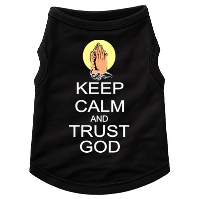 Keep Calm and Trust God Doggie Tank