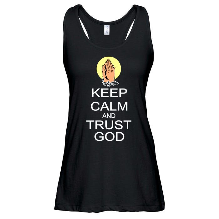 Keep Calm and Trust God Ladies Essential Flowy Tank