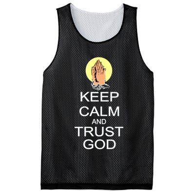 Keep Calm and Trust God Mesh Reversible Basketball Jersey Tank
