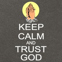 Keep Calm and Trust God Cotton Canvas Backpack