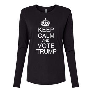 Keep Calm And Vote Trump Womens Cotton Relaxed Long Sleeve T-Shirt