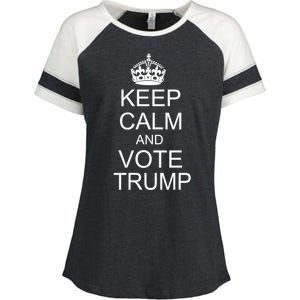 Keep Calm And Vote Trump Enza Ladies Jersey Colorblock Tee