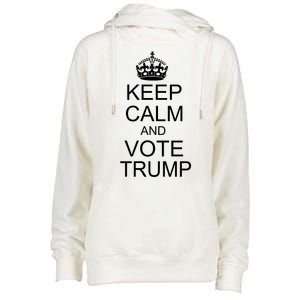 Keep Calm And Vote Trump Womens Funnel Neck Pullover Hood