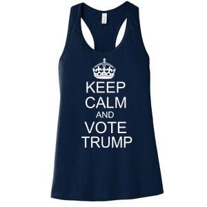 Keep Calm And Vote Trump Women's Racerback Tank