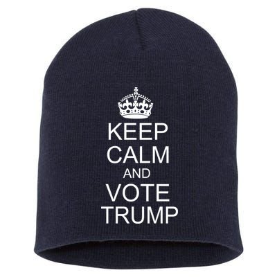 Keep Calm And Vote Trump Short Acrylic Beanie