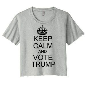 Keep Calm And Vote Trump Women's Crop Top Tee