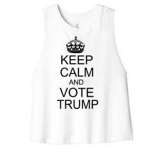 Keep Calm And Vote Trump Women's Racerback Cropped Tank