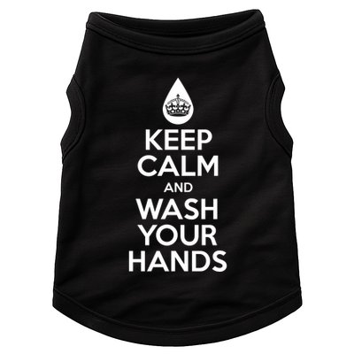 Keep Calm And Wash Your Hands Funny Virus Doggie Tank