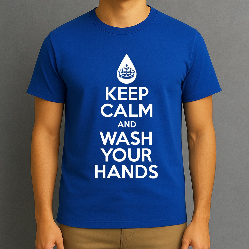 Keep Calm And Wash Your Hands Funny Virus T-Shirt