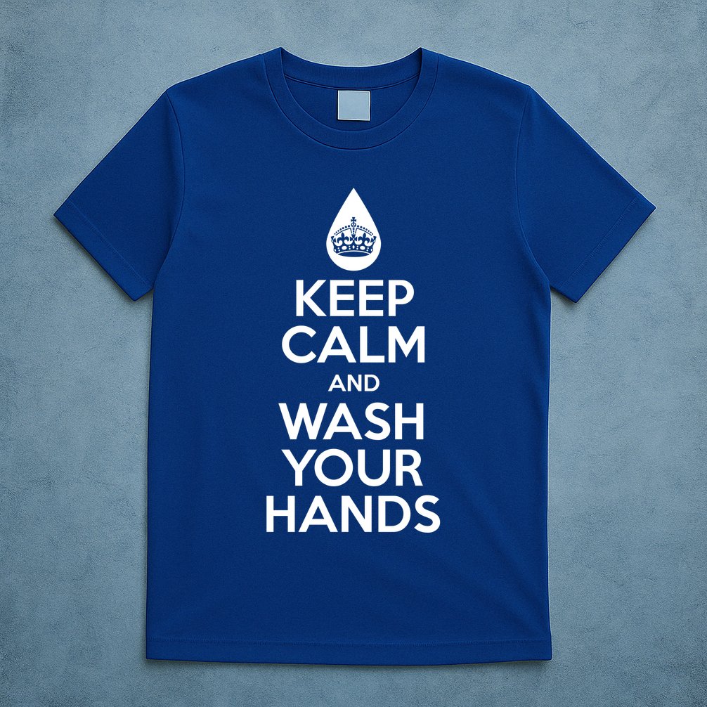 Keep Calm And Wash Your Hands Funny Virus T-Shirt