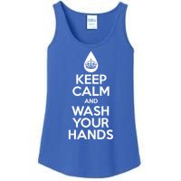 Keep Calm And Wash Your Hands Funny Virus Ladies Essential Tank