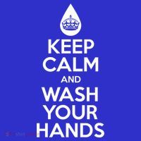 Keep Calm And Wash Your Hands Funny Virus Pom Pom 12in Knit Beanie