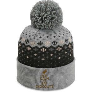 Keep Calm At Eat Chocolate The Baniff Cuffed Pom Beanie