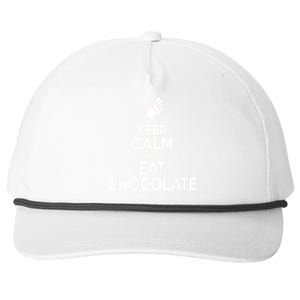 Keep Calm At Eat Chocolate Snapback Five-Panel Rope Hat