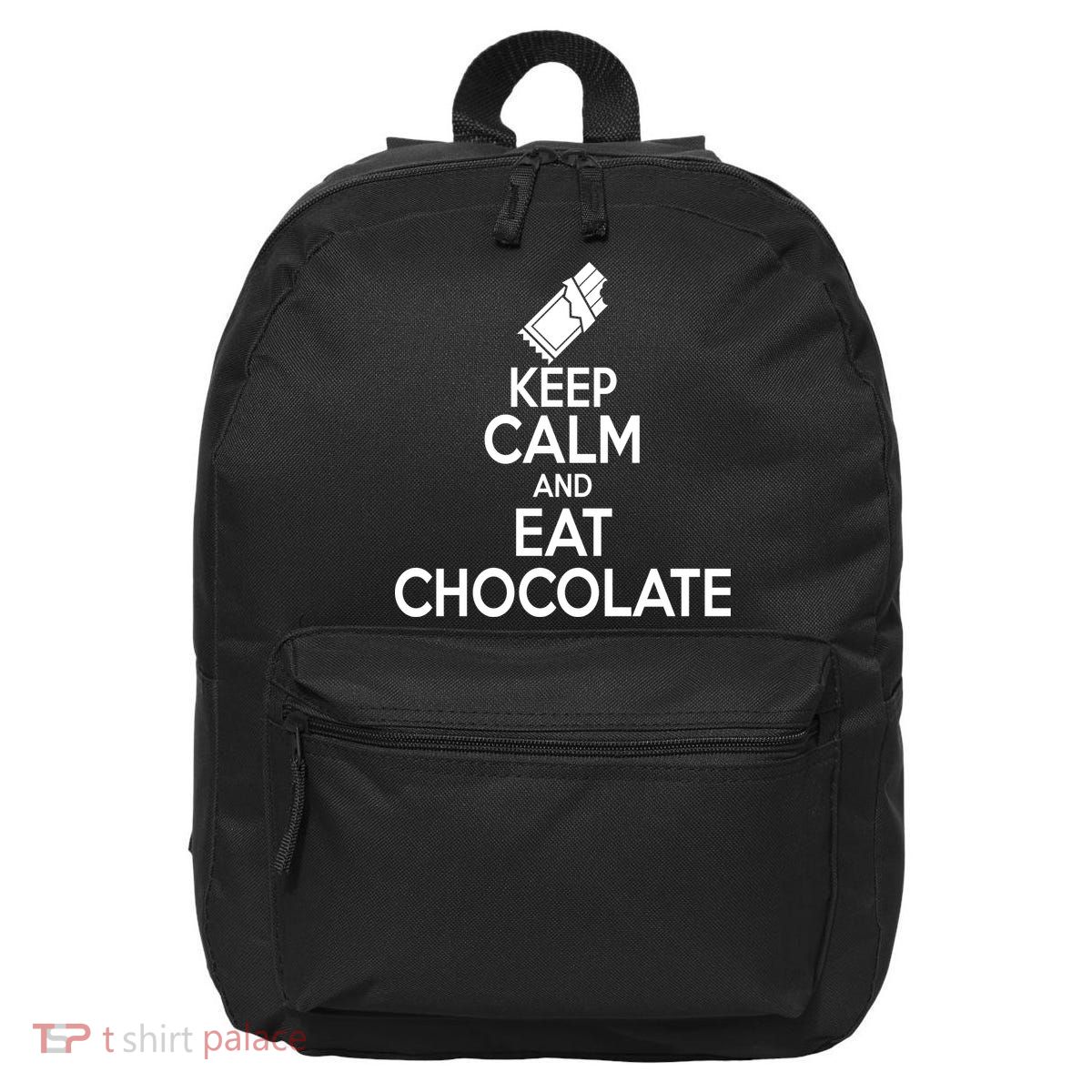Keep Calm At Eat Chocolate 16 in Basic Backpack