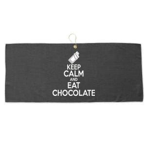 Keep Calm At Eat Chocolate Large Microfiber Waffle Golf Towel