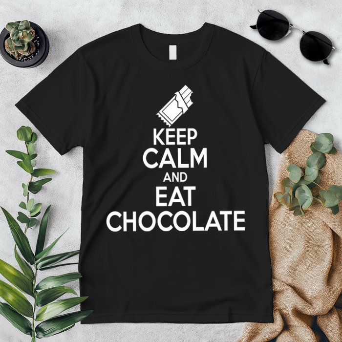 Keep Calm At Eat Chocolate Premium T-Shirt