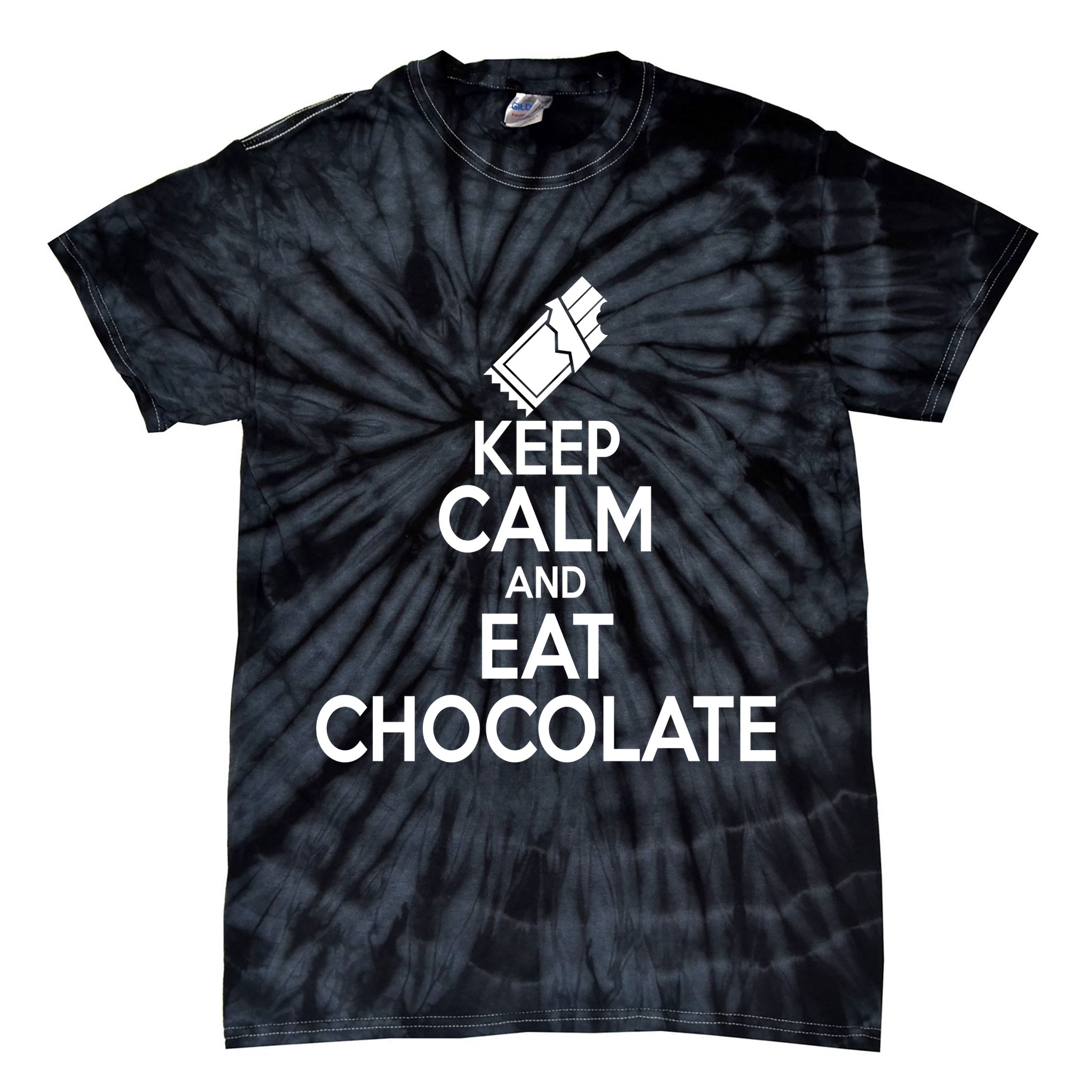 Keep Calm At Eat Chocolate Tie-Dye T-Shirt