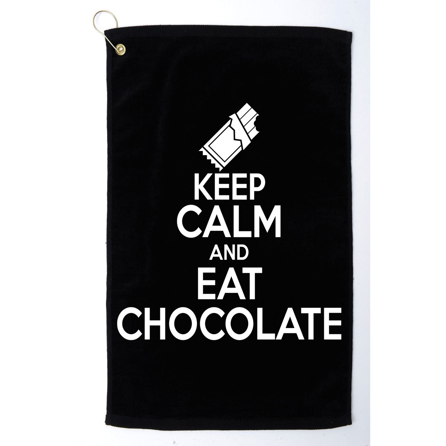 Keep Calm At Eat Chocolate Golf Towel