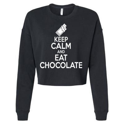 Keep Calm At Eat Chocolate Cropped Pullover Crew