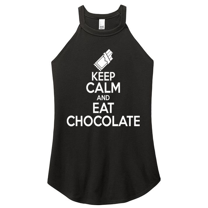 Keep Calm At Eat Chocolate Women's Perfect Tri Rocker Tank