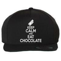 Keep Calm At Eat Chocolate Wool Snapback Cap