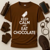 Keep Calm At Eat Chocolate Cooling Performance Crew T-Shirt