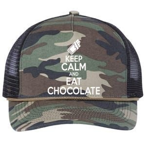 Keep Calm At Eat Chocolate Retro Rope Trucker Hat Cap