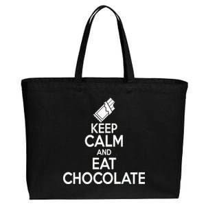 Keep Calm At Eat Chocolate Cotton Canvas Jumbo Tote