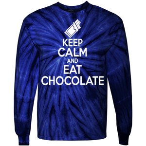 Keep Calm At Eat Chocolate Tie-Dye Long Sleeve Shirt