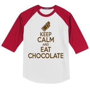 Keep Calm At Eat Chocolate Kids Colorblock Raglan Jersey