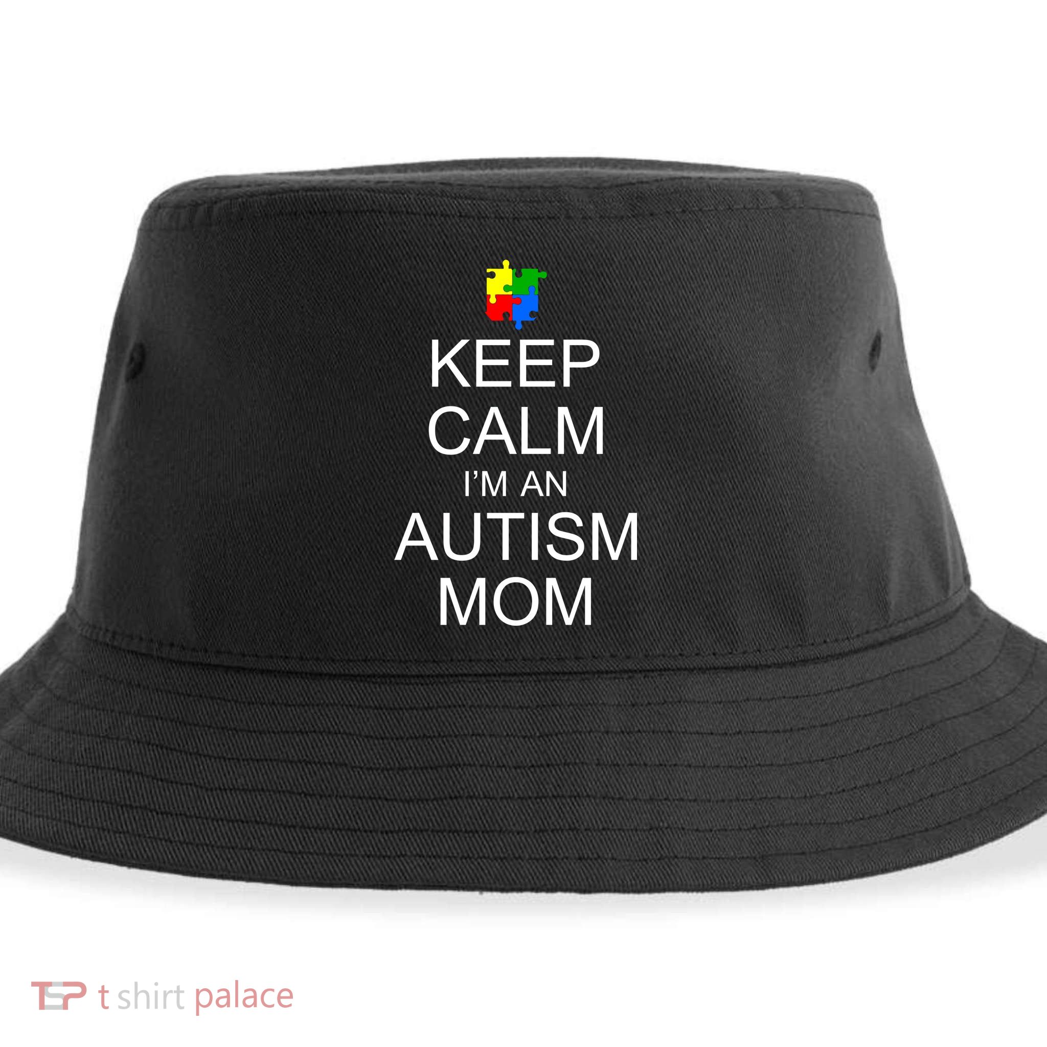Keep Calm Autism Mom Awareness Sustainable Bucket Hat