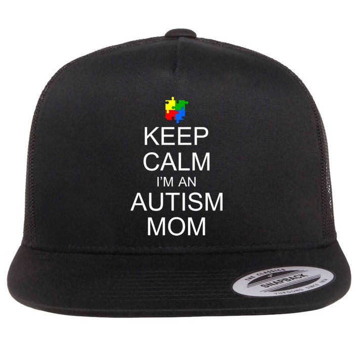 Keep Calm Autism Mom Awareness Flatbill Hat