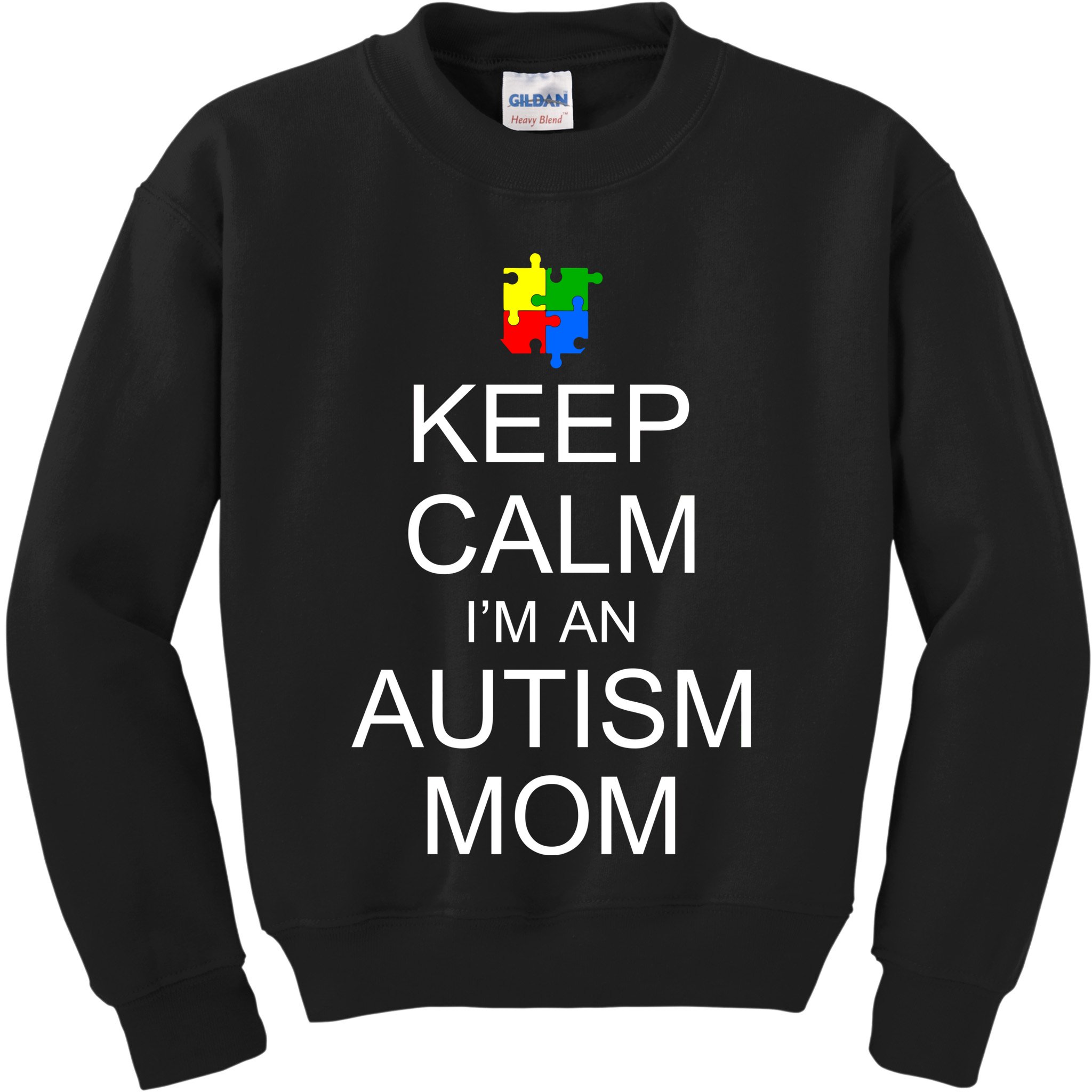 Keep Calm Autism Mom Awareness Kids Sweatshirt