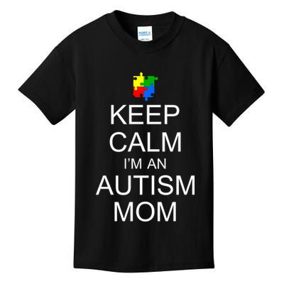 Keep Calm Autism Mom Awareness Kids T-Shirt